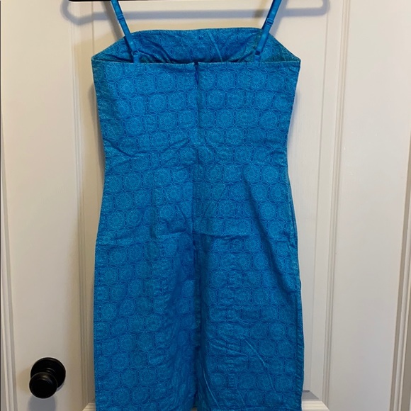 The Limited Stretch Blue Pattern Summer Dress - Picture 3 of 9